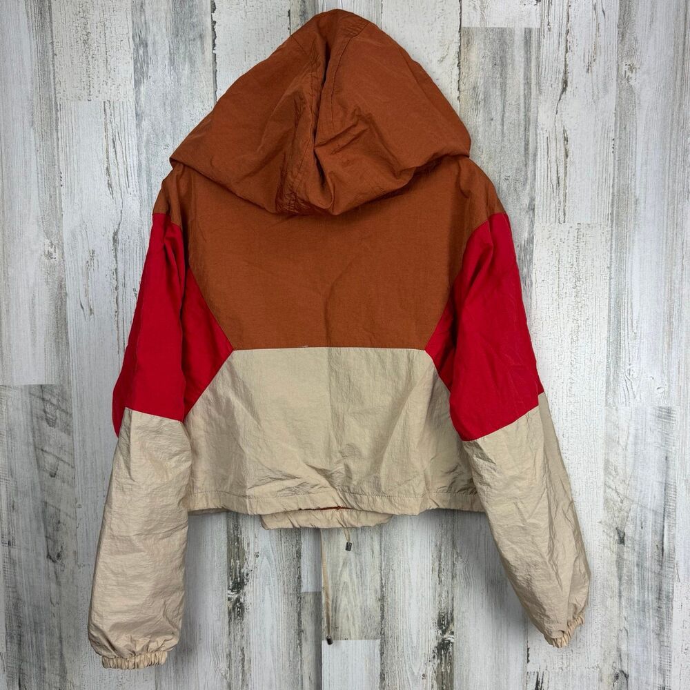 Bershka color block crop windbreaker jacket size XS - Picture 2 of 8